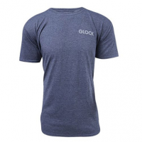 Glock AA75159 Pistol Flag T-Shirt Heather Navy 2XL Short Sleeve