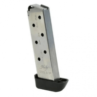 Kimber 1200164A Micro w/ Base Pad 7rd 380 ACP Silver Stainless Steel Magazine