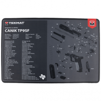 TekMat TEKR17CANIKTP9SF Canik TP9SF Cleaning Mat Black/Gray Thermoplastic Fiber Top w/Vulcanized Rubber Back 17" Long