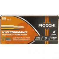 Fiocchi Hyperformance Rifle Rounds, 223 Rem 20 Per Box - 223VG20