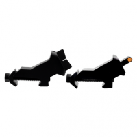 XS Sights XTI2 45 Degree Offset BUIS Non-Tritium Set Sight, Black Orange Front White Stripe Rear for AR-15 - AR00081N