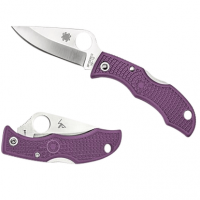 Spyderco Ladybug 3 Salt Knife, Folding 1.94" H2 Steel Blade/Purple Bi-Directional Texturing FRN Handle - LPRP3