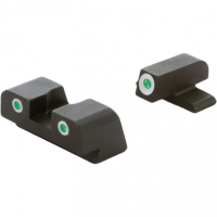 AmeriGlo Classic Tritium Sight Set for Springfield Armory XD, Green Tritium White Outline Front Sight-Green Tritium White Outline Rear Sight - XD191