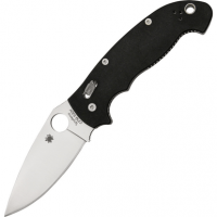 Spyderco Manix 2 Folding Knife, XL 3.85" Plain Satin CPM S30V SS Blade/Black Textured G10 Handle Includes Pocket Clip - C95GP2