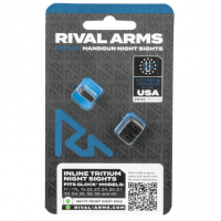 Rival Arms In-Line MOS Night Sights for G17/G19, Green Tritium White Outline Front Sight-Green Tritium White Outline Rear Sight - RA4B231G