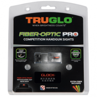 TruGlo Fiber-Optic Pro Sights, Red Fiber Optic Front Sight-Black/Blank Rear Sight For Glock 20/21 - TG132G2