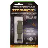 Power Calls Impact2 Game Call, OD Green Polycarbonate/Acrylic Open Call Double Reed Attracts Mallards - 21262