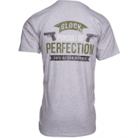 Glock Pursuit Of Perfection Short Sleeve Shirt, Heather Gray Cotton/Polyester Small - AA75117