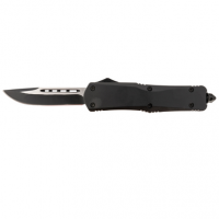 Steel River Spartan 3.75 in Drop Point Black/Silver 440C SS Blade with 5.5 in Black Aluminum Zinc Alloy Handle - T624BDP