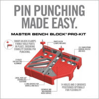 Real Avid Master Bench Block Pro-Kit, Gray/Red Steel 18 Pieces - AVMBBPKIT