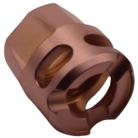 True Precision Inc Micro Compensator Y-Type, Copper 416R Stainless Steel 1/2"x28 Threads 9mm/380 ACP - TPYMICROC