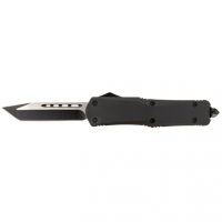 Steel River Knives Spartan Knife, 3.75" Tanto Black/Silver 440C SS Blade 5.5" Black Aluminum Zinc Alloy Handle - T624BT