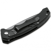 Boker Intention II Folding Knife, 7.87'' OAL Drop Point Plain D2 Steel Blade Black G10 Handle - 01BO482