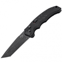 Boker Intention II Knife, 3.07" Folding Tanto Plain D2 Steel Blade Black G10 Handle - 01BO797