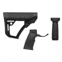 Daniel Defense Collapsible Buttstock, Pistol Grip, Vertical Foregrip AR-15 Black Polymer - 2810206145006