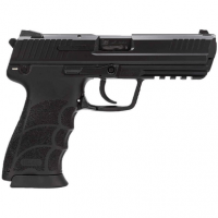 HK HK45 V7 LEM Pistol, 4.46" Black Polygonal Rifled Barrel Black Cerakote Serrated Steel Slide Black Polymer Frame w/Picatinny Rail Ambidextrous DAO 10+1rd .45 ACP - 81001114