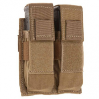 TACSHIELD (MILITARY PROD) T3602CY Universal Double Pistol Mag Pouch Coyote 1000D Nylon