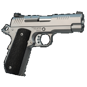 Ed Brown EVOKC9 1911 EVO KC9 9mm Luger 9+1 4" Barrel, Snakeskin Serrated Stainless Steel Bobtail Frame, Serrated Slide w/Recessed Slide Stop, Black G10 Grip