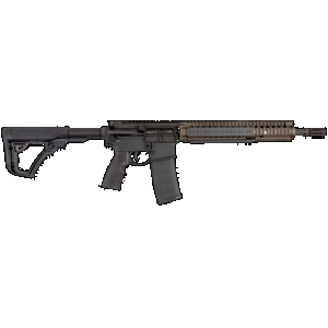 Daniel Defense 0208806027055 DDM4 M4A1 *CA Compliant 5.56x45mm NATO 14" 10+1 Black Hard Coat Anodized 6 Position w/SoftTouch Overmolding Stock with Flat Dark Earth Handguard