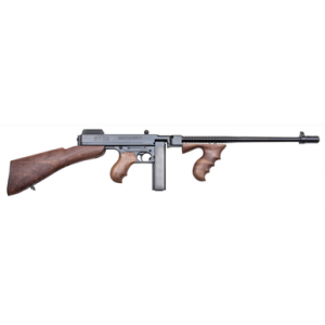 Thompson TIB50D 1927A-1 Deluxe Carbine 45 ACP Caliber with 18" Barrel, 20+1 Capacity (Stick), 50+1 Capacity (Drum), Blued Metal Finish, American Walnut Removable Fixed Stock & Wood Grip Right Hand