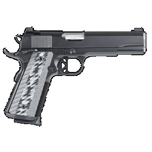 Dan Wesson 01823 Valor 45 ACP 8+1 5" Stainless Steel Barrel, Black Duty Serrated Stainless Steel Slide & Frame w/Picatinny Rail & Beavertail, Gray G10 Grip, Ambidextrous