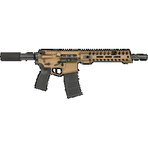 Patriot Ordnance Factory 01797 Renegade + Direct Impingement 300 Blackout 30+1 10.50" Black Nitride Aluminum Barrel, 9" M-LOK Handguards, Burnt Bronze Aluminum Buffer Tube, Black Polymer Grips