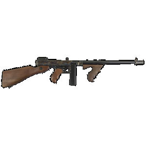 Thompson T1CH 1927A-1 Deluxe 45 ACP Caliber with 18" Barrel, 20+1 Capacity (Stick), Color Case Hardened Metal Finish, American Walnut Stock Wood Grip Right Hand