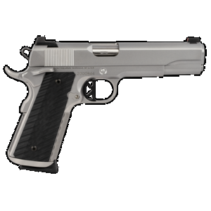 Dan Wesson 01824 Valor 45 ACP 8+1 5" Stainless Steel Barrel, Bead Blasted Serrated Stainless Steel Slide & Frame w/Beavertail & Picatinny Rail, Black G10 Grip, Ambidextrous