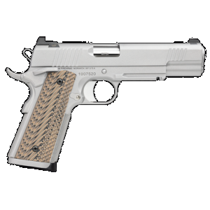 Dan Wesson 01802 Specialist 45 ACP 8+1 5" Stainless Steel Barrel, Bead Blasted Serrated Stainless Steel Slide, Frame w/Beavertail & Picatinny Rail, Black/Brown G10 Grip, Ambidextrous