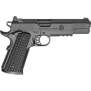 Springfield Armory PC9125LR 1911 TRP 45 ACP 8+1 5" Black Match Grade Barrel, Black Cerakote Serrated Carbon Steel Slide & Frame w/Picatinny Rail & Beavertail, VZ Hydra G10 Grip