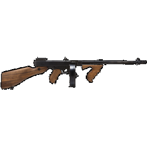 THOMPSON T1d 1927a-1 Deluxe 45 Acp Caliber With 16.50" Barrel, 10+1 Capacity (drum), Blued Metal Finish, American Walnut Stock Wood Grip Right Hand