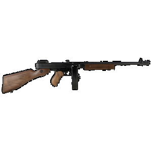 Thompson T1DH 1927A-1 Deluxe 45 ACP Caliber with 18" Barrel, 10+1 Capacity (Drum), Color Case Hardened Metal Finish, American Walnut Wood Stock Grip Right Hand