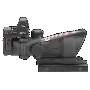 Trijicon 100549 ACOG Combo Matte Black 4x32mm Illuminated Red Chevron .223/5.56 BDC Reticle