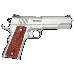Dan Wesson 01889 Razorback 10mm Auto Caliber with 5" Match Grade Barrel, 8+1 Capacity, Overall Stainless Steel Finish, Beavertail Frame, Serrated Brushed Slide & Cocobolo Grip