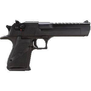 Magnum Research DE357 Desert Eagle Mark XIX 357 Mag Caliber with 6" Picatinny Rail Barrel, 9+1 Capacity, Overall Black Finish Carbon Steel, Beavertail Frame, Serrated Slide & Rubber Grip