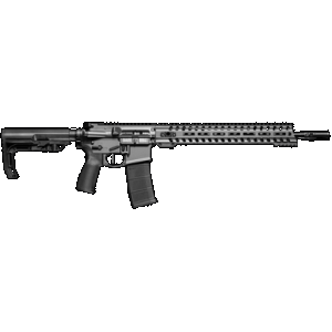 Patriot Ordnance Factory 01645 Minuteman Direct Impingement 5.56x45mm 30+1 16.50" Nitride Treated Threaded Barrel, Tungsten Cerakote Receiver, Synthetic 6 Position MFT Minimalist Stock