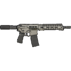 Patriot Ordnance Factory 01802 Minuteman Direct Impingement 5.56x45mm NATO Caliber with 10.50" Barrel, 30+1 Capacity, Tungsten Metal Finish, Buffer Tube Stock & Black MFT Grip Right Hand