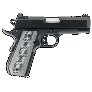 Dan Wesson 01884 EPC 9mm Luger 9+1 4" Stainless Bull Barrel Black Duty Serrated Stainless Steel Slide Black Aluminum Frame wBeavertail Black/Gray G10 Grip
