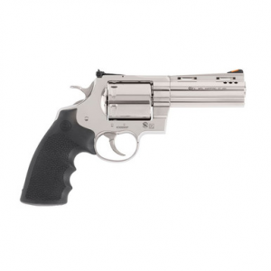 Colt Mfg KODIAKSP4RTS Kodiak 44 Mag 6rd 4.25" Polished Ported Vent Rib Barrel & Cylinder, Recessed Target Crown Muzzle, Polished Stainless Steel Frame, Black Hogue Overmolded Grip, Exposed Hammer