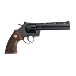 Colt Mfg PYTHONBP6WTS Python Target 357 Mag 6rd 6" Matte Black Vent Rib Barrel, Black Cylinder, Matte Black Stainless Steel Frame, Walnut Target Grip