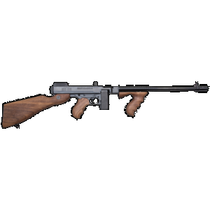Thompson T110S 1927A-1 Deluxe 45 ACP Caliber with 16.50" Barrel, 10+1 Capacity (Stick), Blued Metal Finish, American Walnut Stock Wood Grip Right Hand