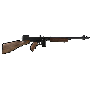 Thompson T110SH 1927A-1 Deluxe 45 ACP Caliber with 18" Barrel, 10+1 Capacity (Stick), Blued Metal Finish, American Walnut Stock Horizontal Wood Grip Right Hand