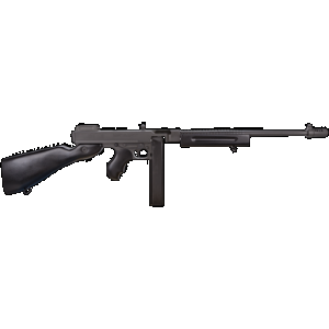 Thompson T1C 1927A-1 Commando Carbine 45 ACP Caliber with 16.50" Barrel, 20+1 Capacity (Stick), Black Parkerized Metal Finish, American Walnut Stock Right Hand Includes Black Nylon Sling