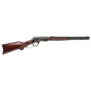 Cimarron CA204 1873 Short Deluxe Full Size 45 Colt (LC) 10+1, 20" Blued Octagon Steel Barrel, Color Case Hardened Steel Receiver, Walnut Fixed Pistol Grip Stock, Right Hand