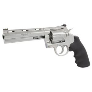 Colt Mfg ANACONDASP6RFT Anaconda Target 44 Mag 6rd 6" Stainless Vent Rib Barrel, Cylinder & Stainless Stainless Steel Frame, Black Rubber Grip