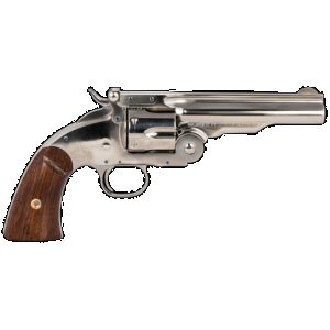 Taylors & Company 550670 Schofield Top Break 45 Colt (LC) Caliber with 5"Barrel, 6rd Capacity Cylinder, Overall Nickel-Plated Finish Steel & Walnut Grip