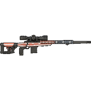 Howa HCRA73107USKMDT M1500 APC Chassis 308 Win 10+1 (3 Mags) 24" HB, American Flag Cerakote, Luth-AR MBA-4 Stock with Aluminum Chassis, 4-16x50 Scope, Bipod & 2 Grips