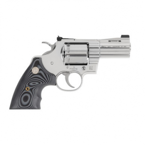 Colt Mfg PYTHONSP3NS Python Combat Elite 357 Mag 6 Shot, 3" Stainless Barrel, Cylinder & Frame, Black G10 Grip