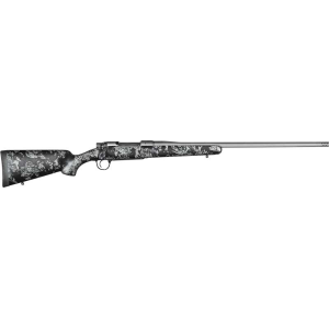 Christensen Arms 8010108600 Mesa FFT 300 PRC 3+1 22" Threaded Barrel, Tungsten Gray Cerakote, Black with Gray Webbing Stock