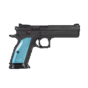 CZ TS 2 Pistol - Black | 9mm | 5.28" Barrel | 20rd | Blue Grips